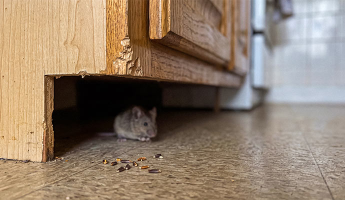 Rodent infestation caused by mouse