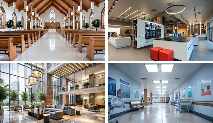 Collage of commercial properties