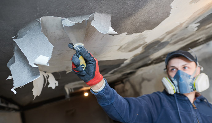 Smoke damaged wall restoration service