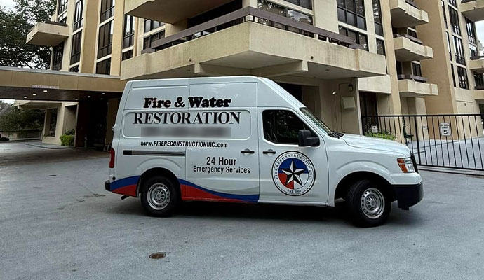 Fire Reconstruction Inc emergency services van