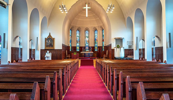Interior view of a church