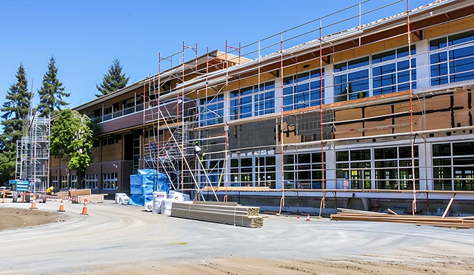 Reconstruction of a college building