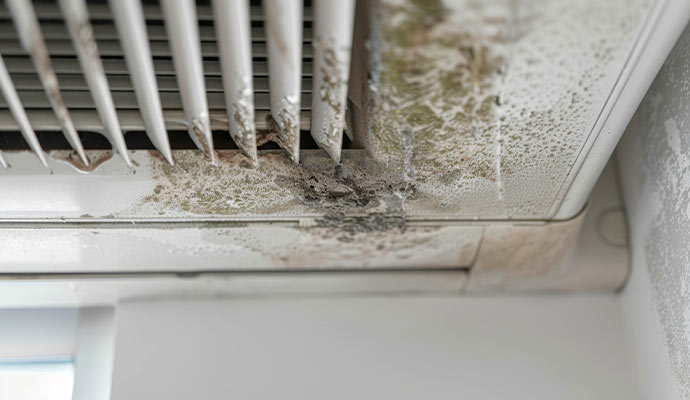 Mold growth on the HVAC