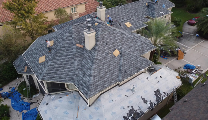 Professional roof damage restoration and repairs