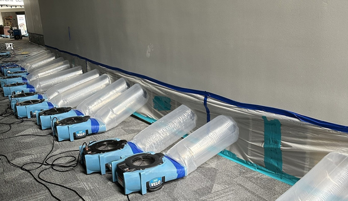 Professional water damage restoration service