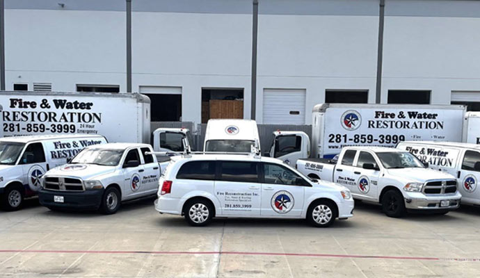 Fire Reconstruction Inc. service vehicles