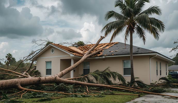Tornado damaged property