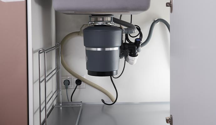 Installed garbage disposal