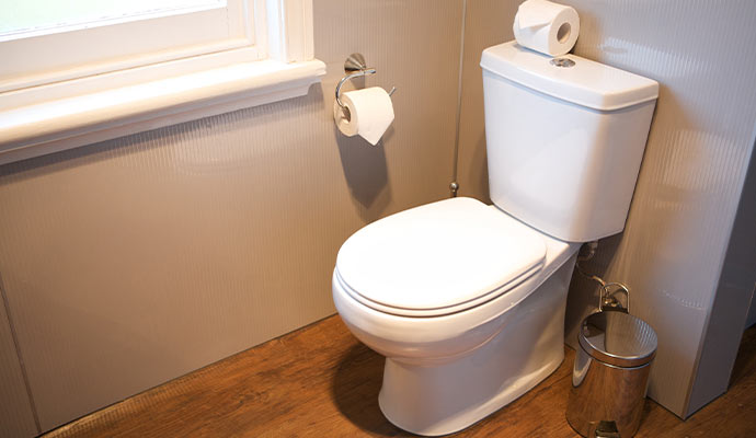 Modern toilet in a bathroom